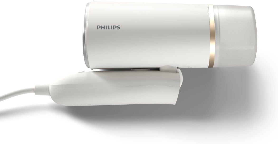 Philips HandHeld Steamer 3000 Series - 1000W, Compact & Foldable, up to 20g/min, Ready to use in 30 Sec, No Ironing Board, White - STH3000/10
