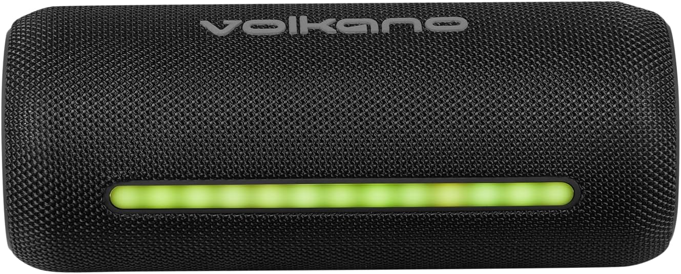 Volkano Rave Series 20W Portable Bluetooth Speaker with Buttons, Black/Grey
