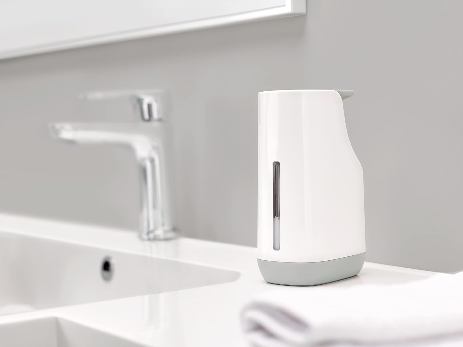 Joseph Joseph 70512 Slim Compact Soap Dispenser with Non-Drip Nozzle, Gray