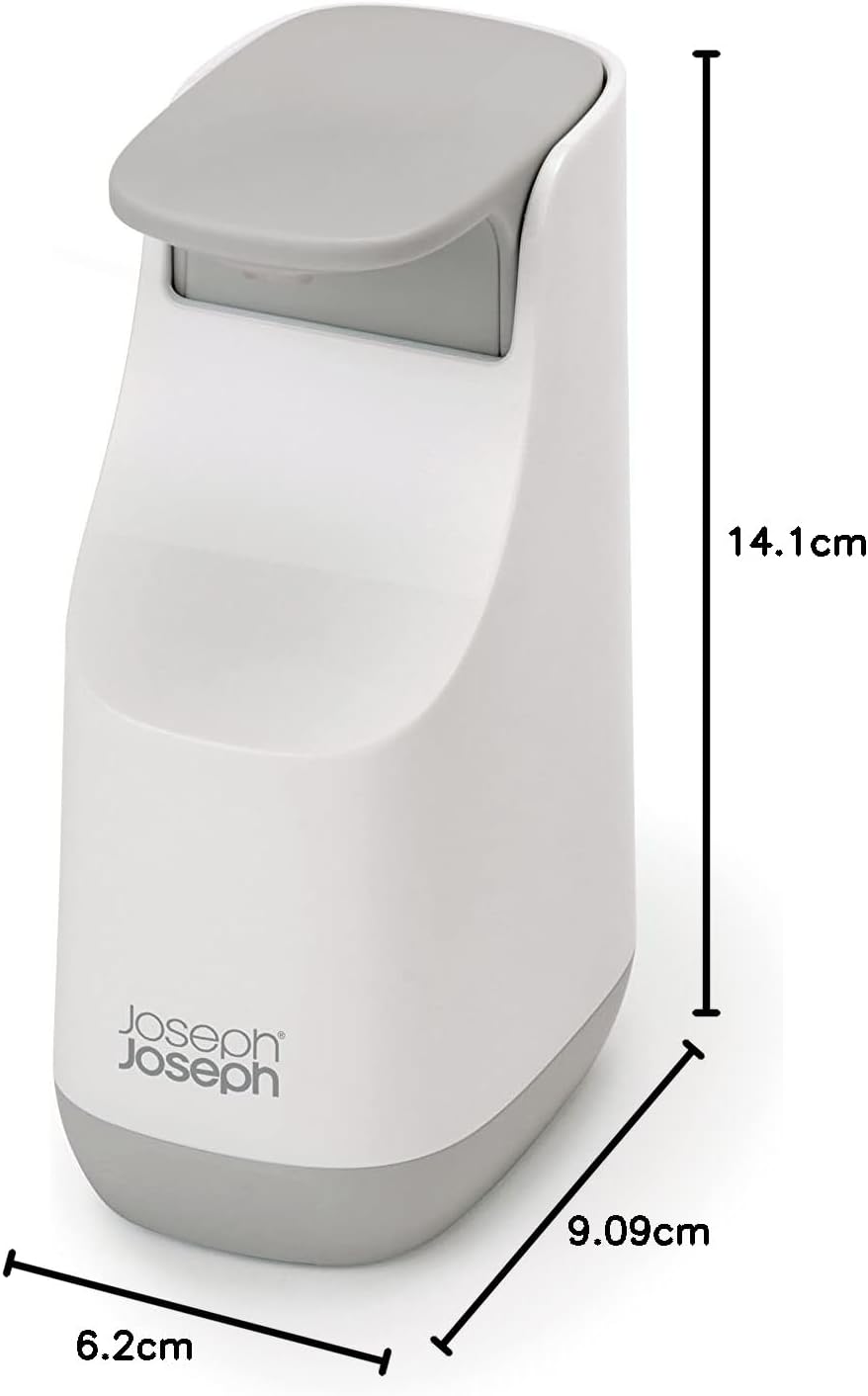 Joseph Joseph 70512 Slim Compact Soap Dispenser with Non-Drip Nozzle, Gray